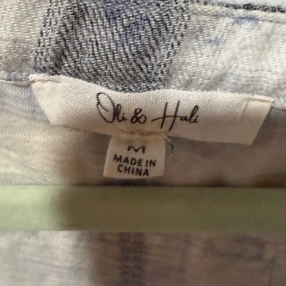 Oli & Hali Light Sage Mixed-Print Boho Pullover - Picture 2 of 9